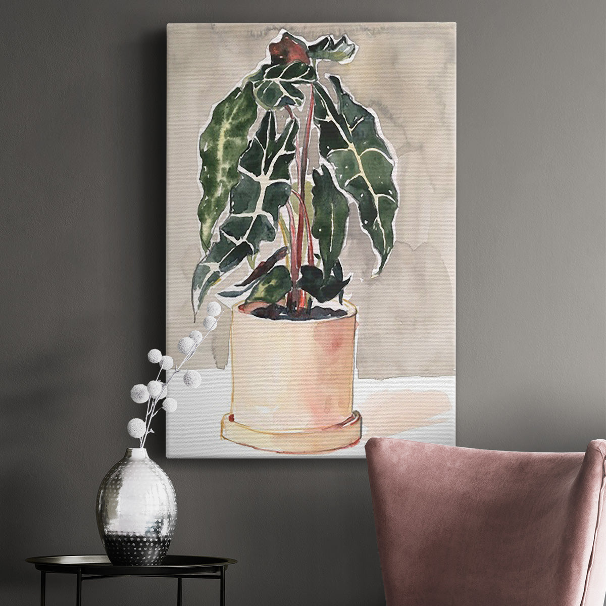 Potted Houseplant I - Canvas Art Print