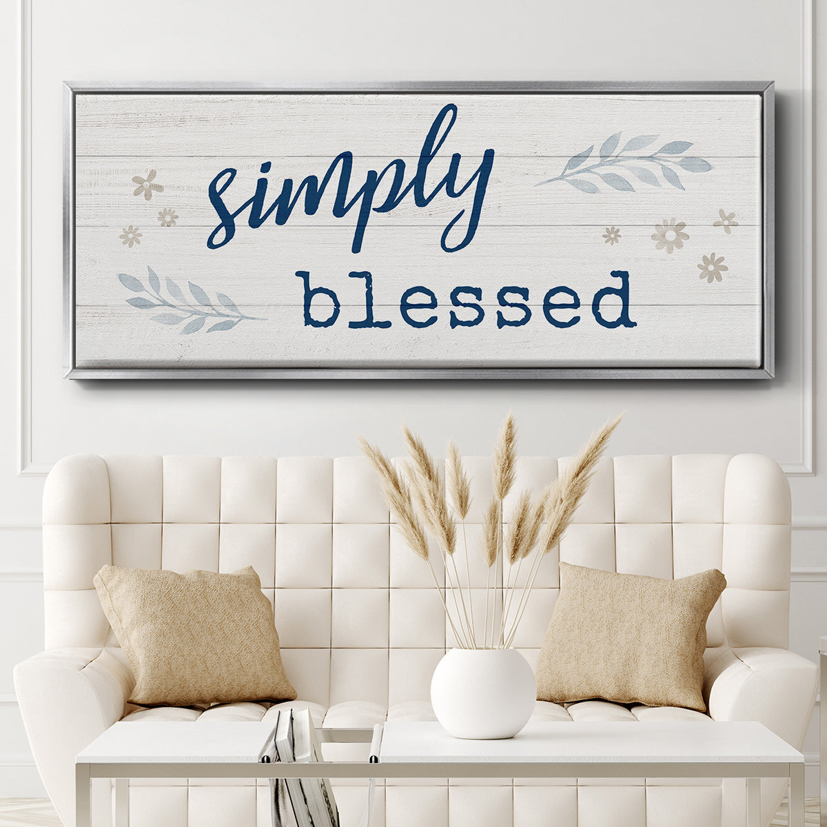 Simply Blessed - Floater Framed Canvas Print