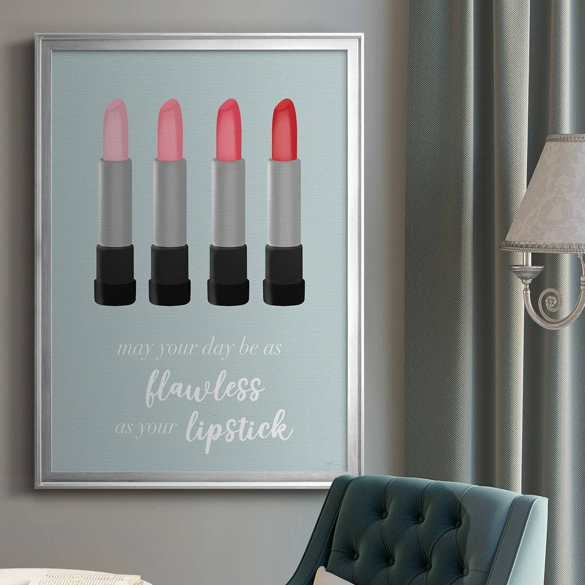 Flawless Lipstick - Modern Framed Canvas Print