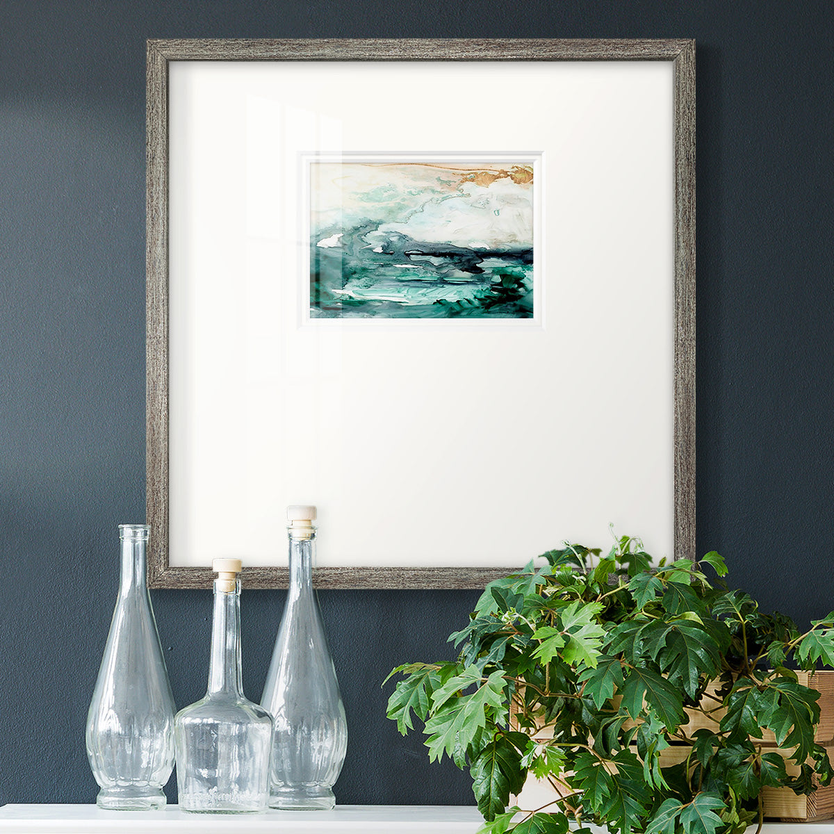 Sea Foam Flow I Premium Framed Print Double Matboard