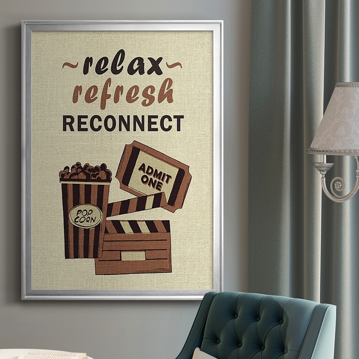 Movie Time IV - Modern Framed Canvas Print