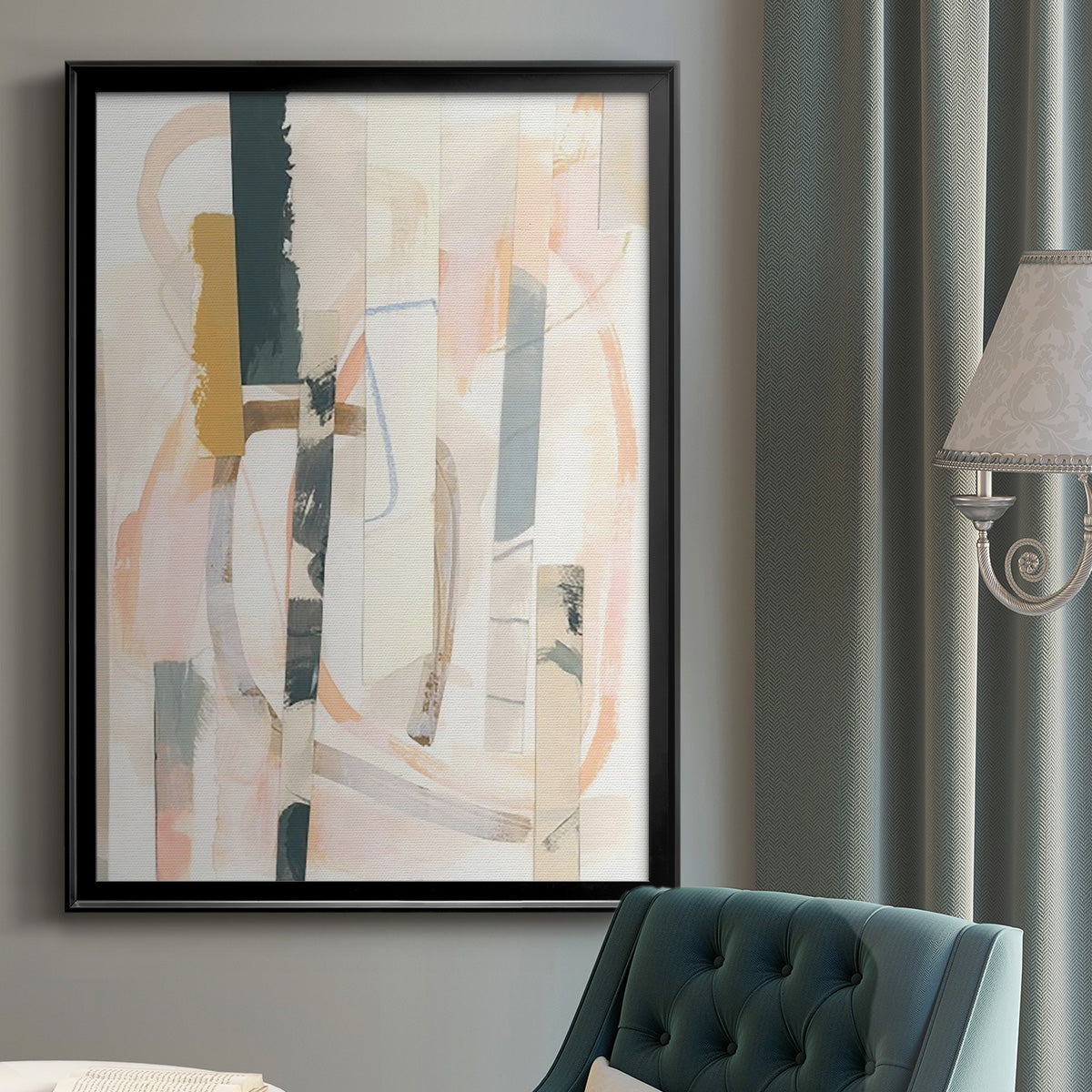 Melon Litmus II - Modern Framed Canvas Print