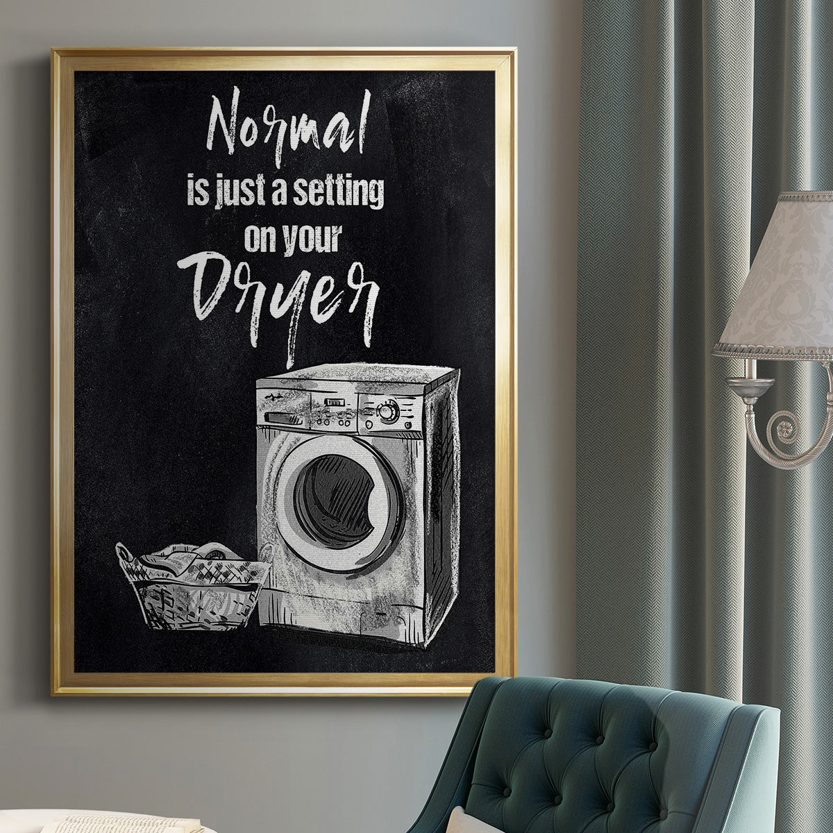 Normal Is Just A Setting - Modern Framed Canvas Print