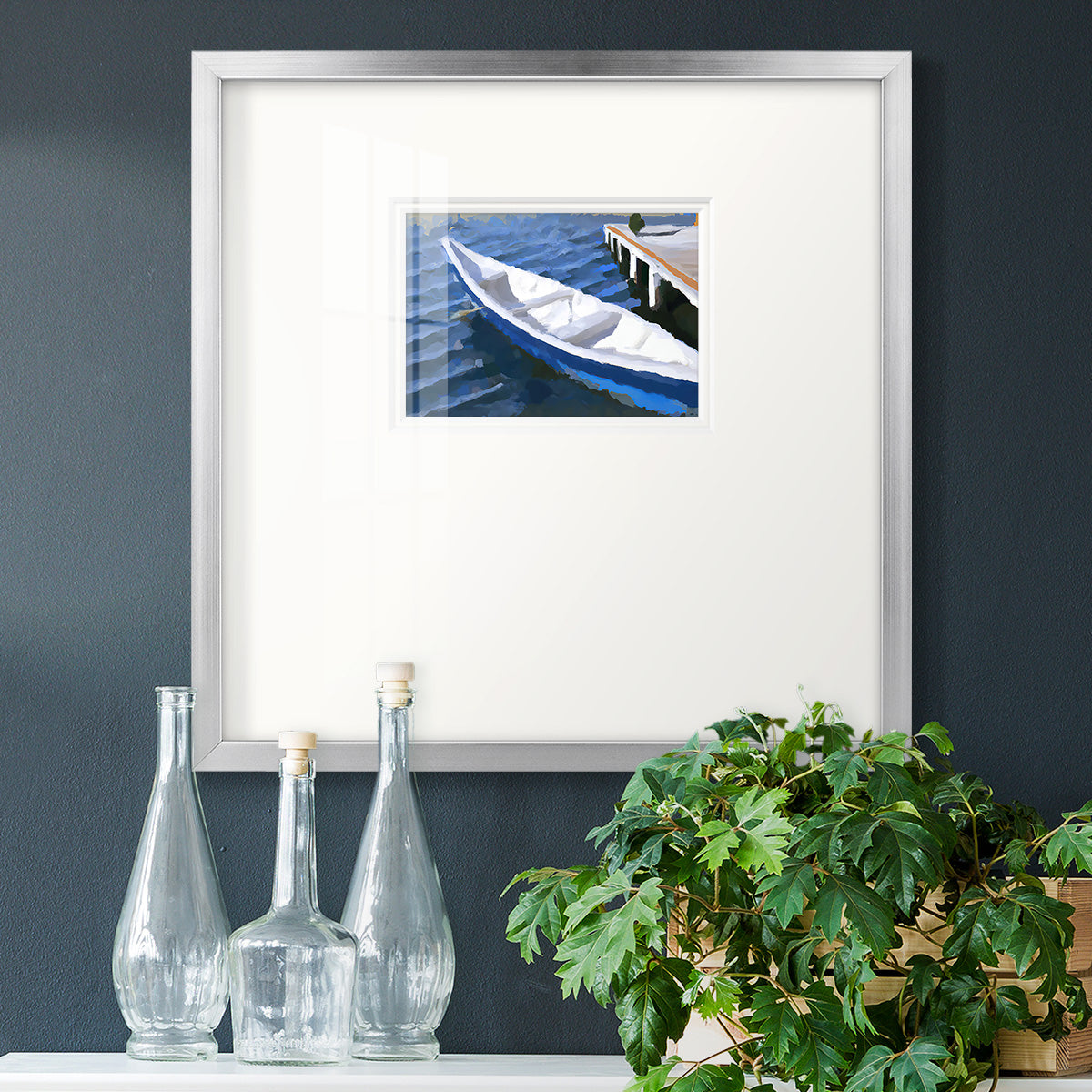 Colorful Rowboat IV Premium Framed Print Double Matboard