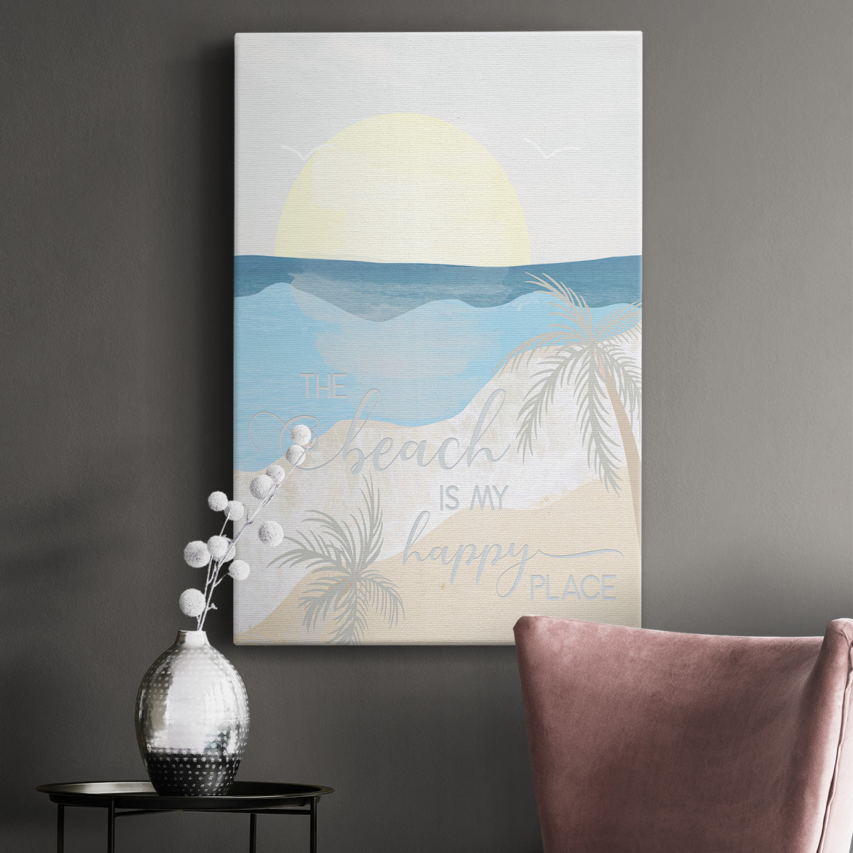 Happy Place Premium Gallery Wrapped Canvas - Ready to Hang