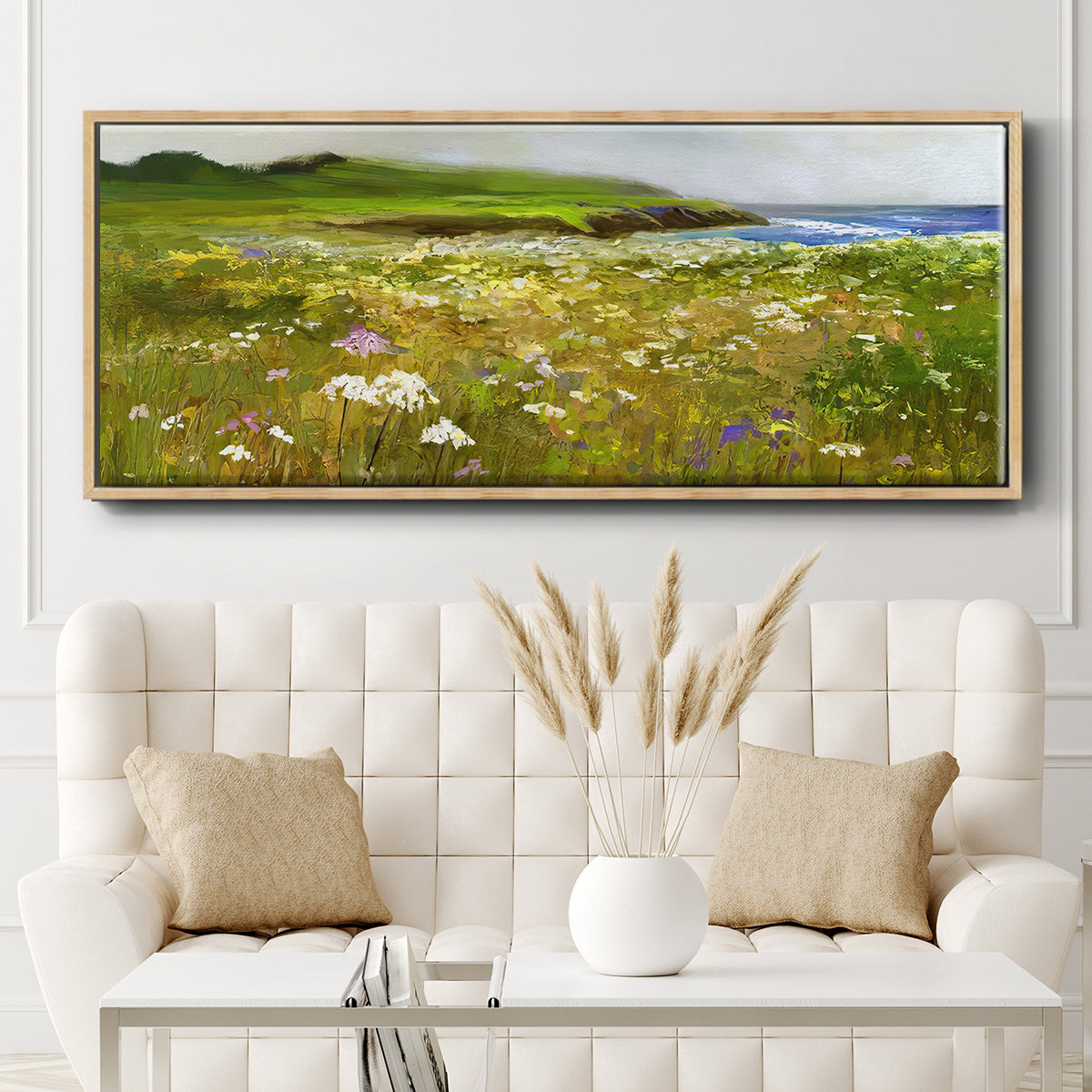 Montara Bluffs - Floater Framed Canvas Print