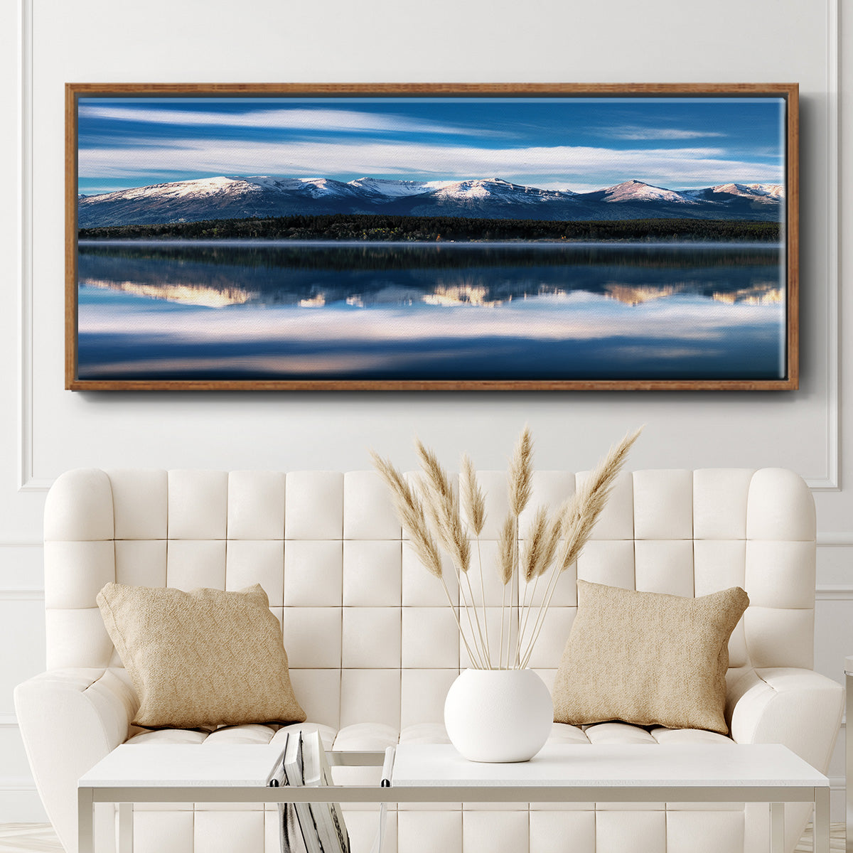 Pyramid Lake - Floater Framed Canvas Print