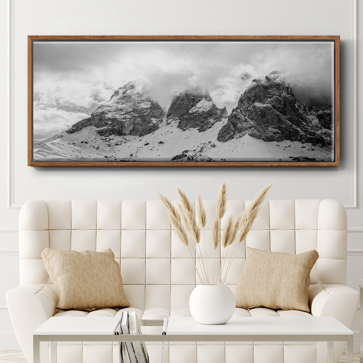Dolomites - Floater Framed Canvas Print