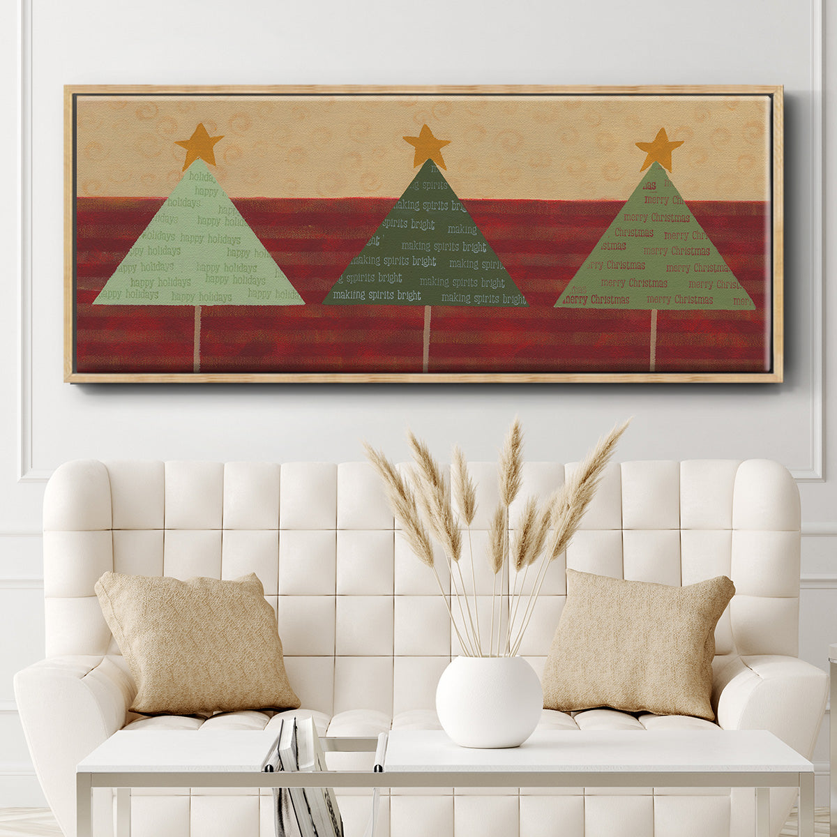Merry Messages - Floater Framed Canvas Print
