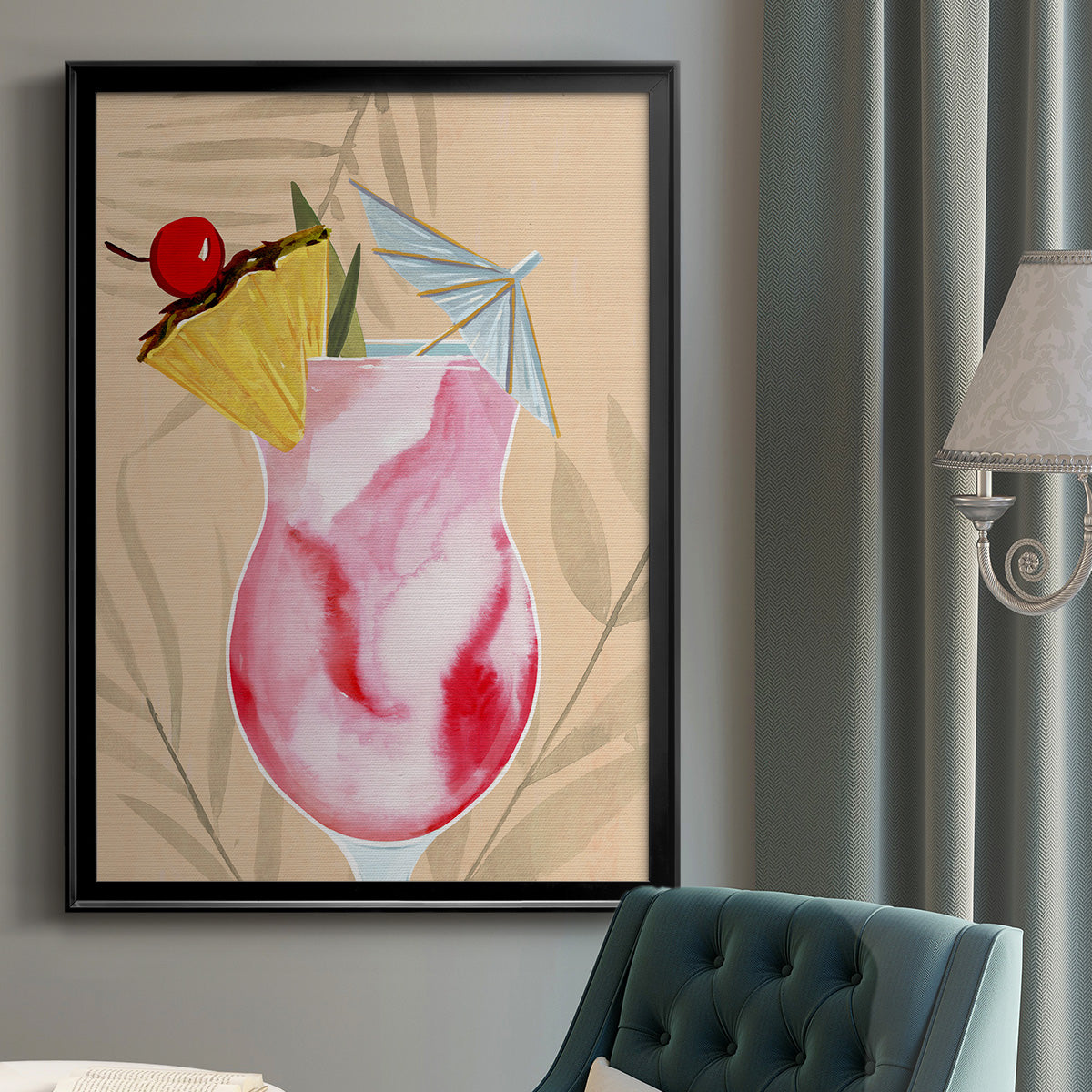 Tropical Cocktail II - Modern Framed Canvas Print