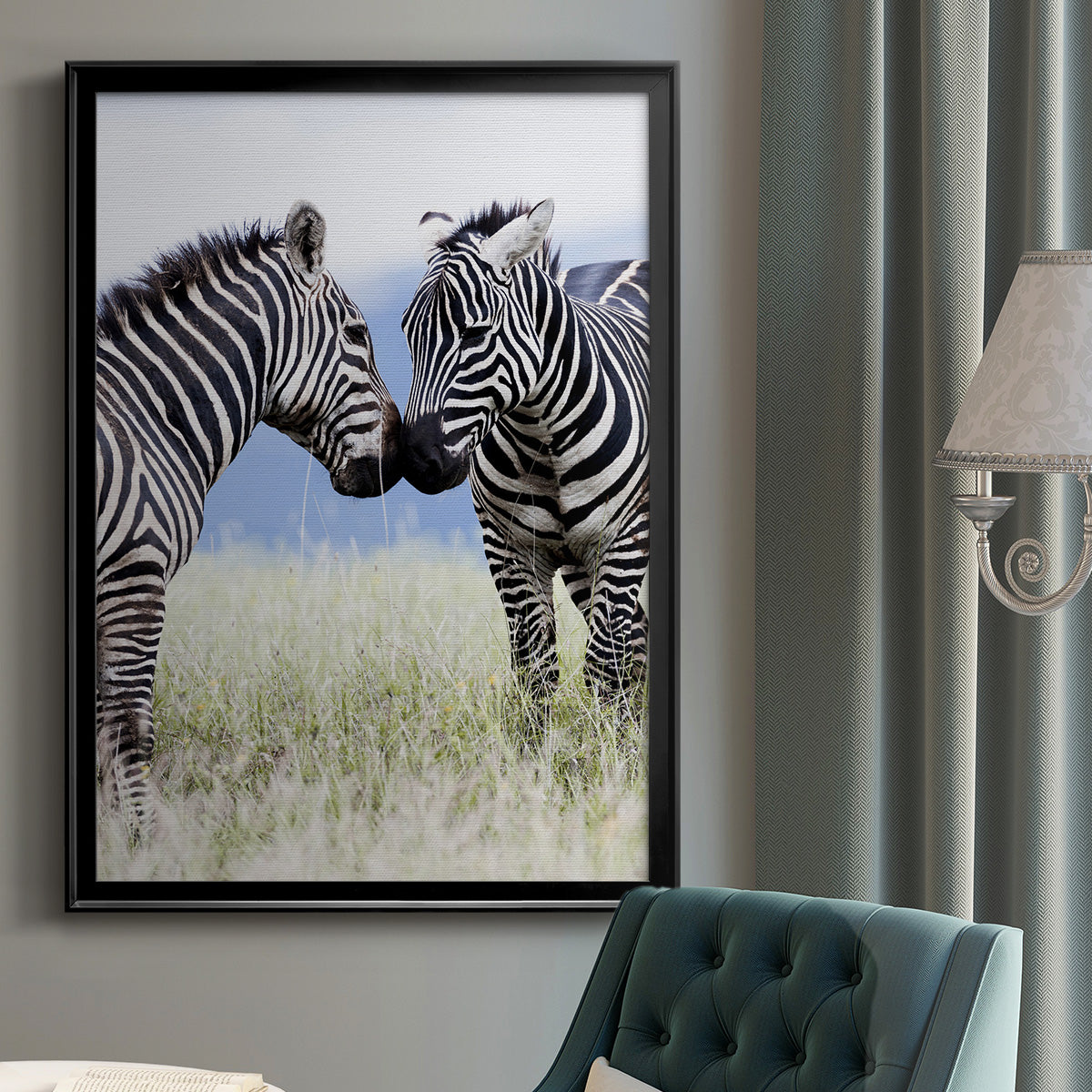 African Affection - Modern Framed Canvas Print