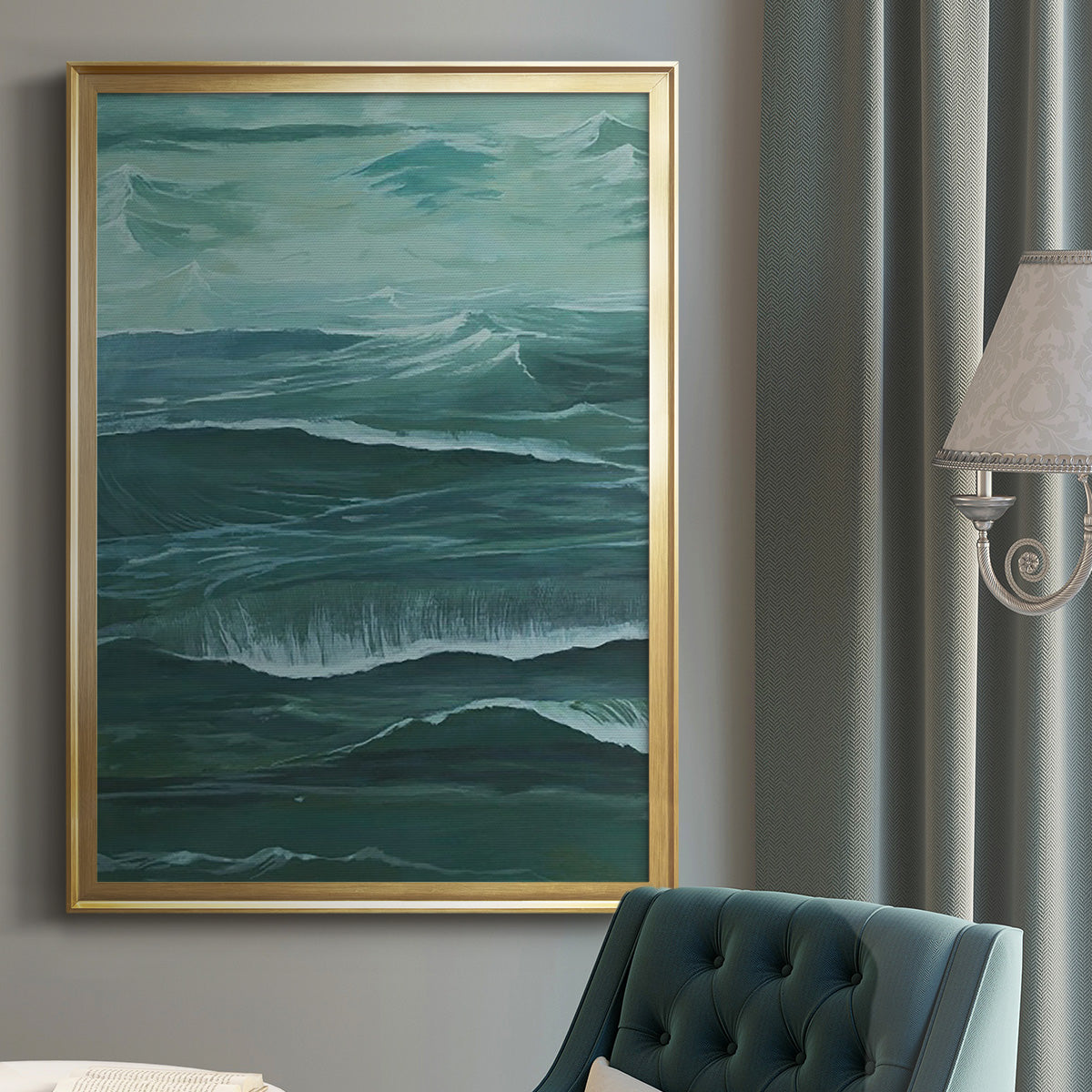 Sandbar Break II - Modern Framed Canvas Print