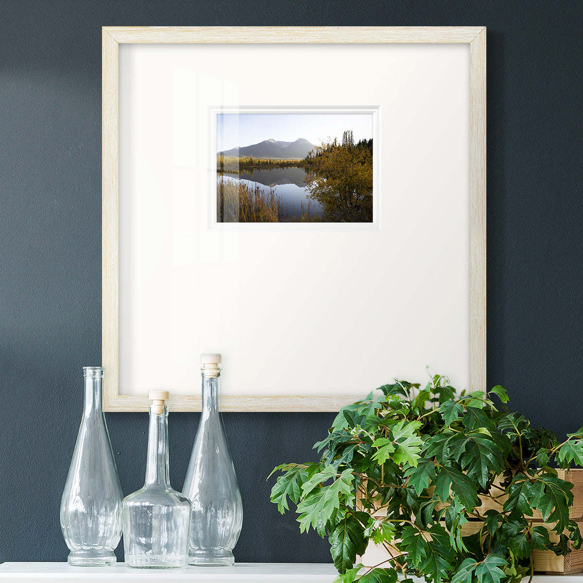 Low Light on Vermillion Premium Framed Print Double Matboard