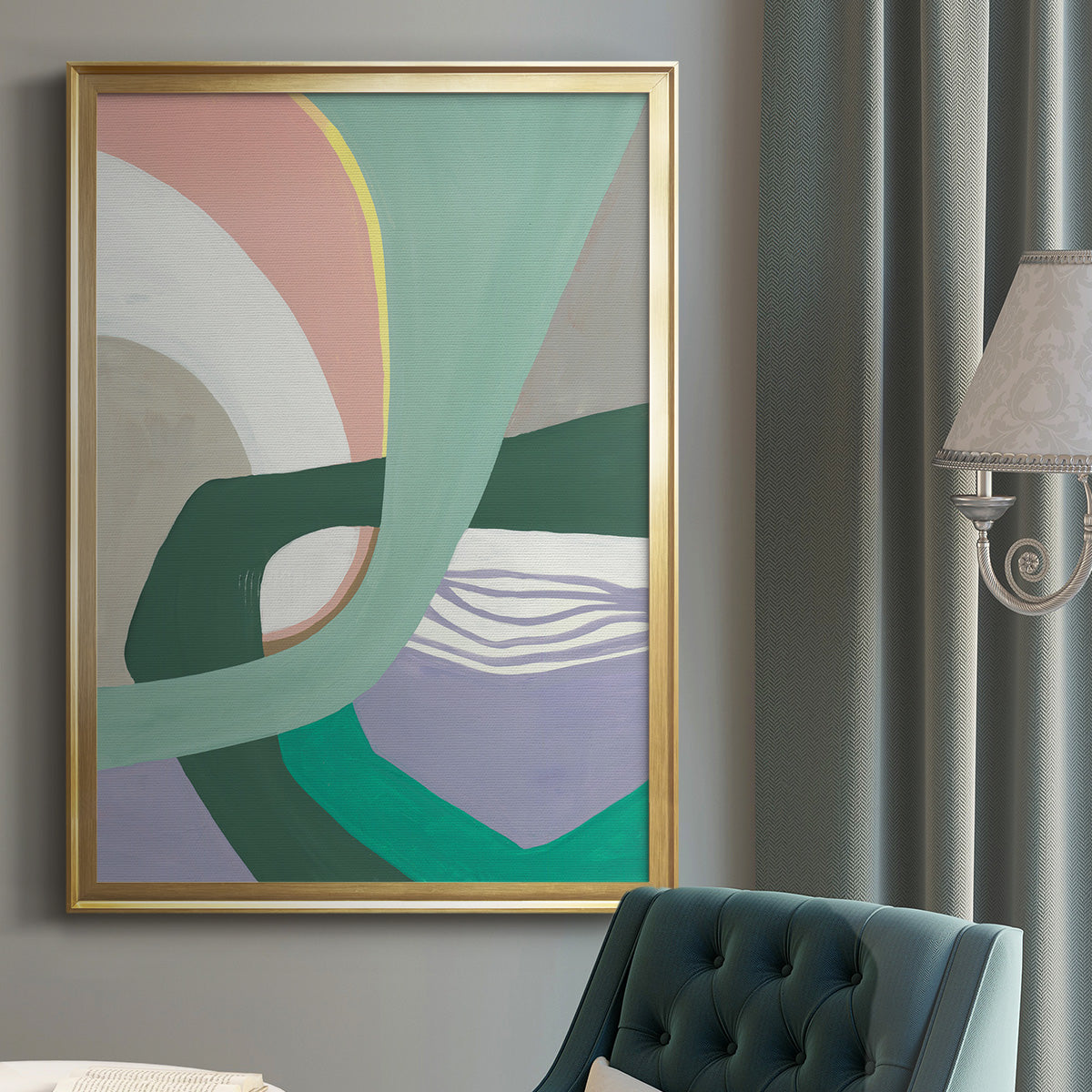 Merge Left - Modern Framed Canvas Print