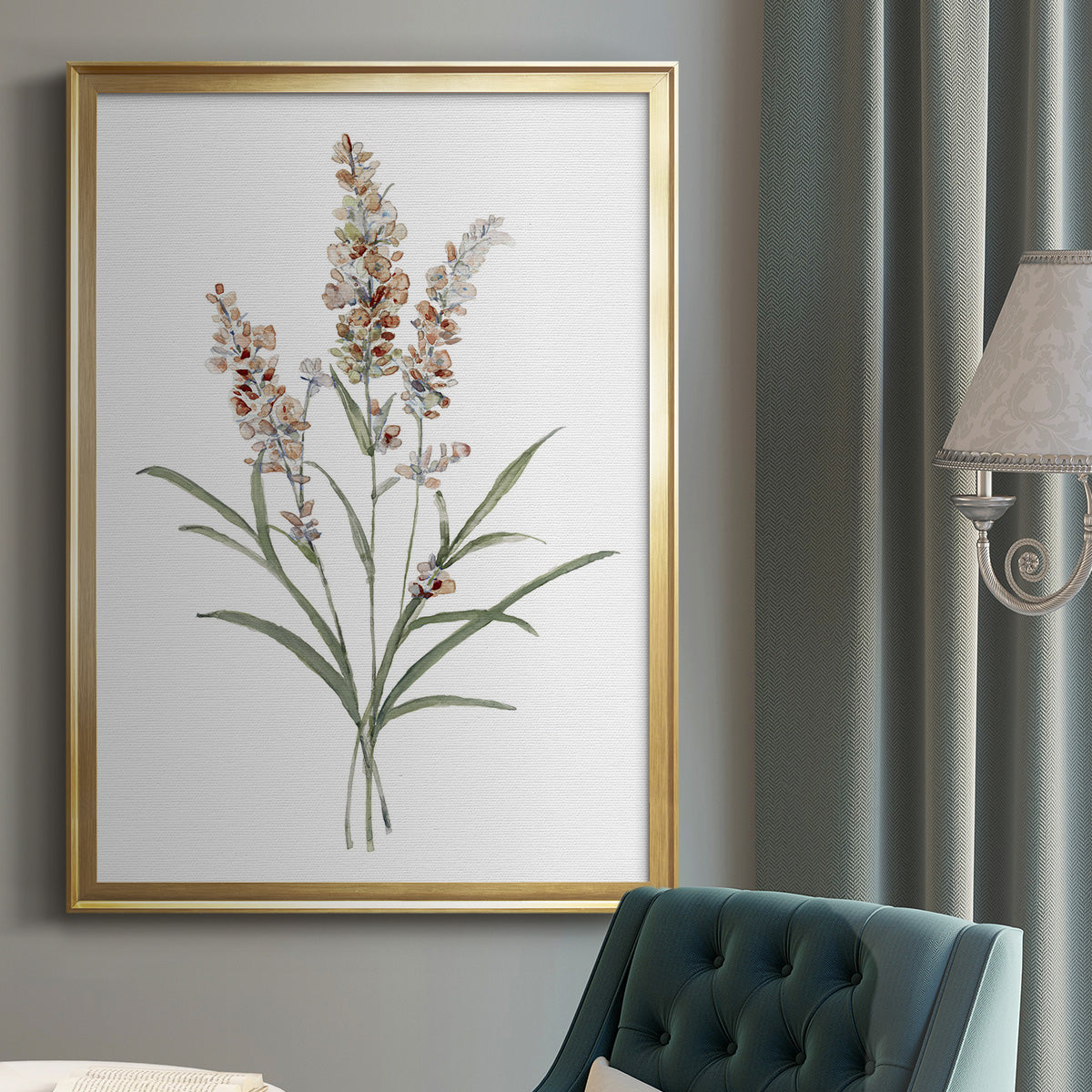 Dainty Botanical I - Modern Framed Canvas Print