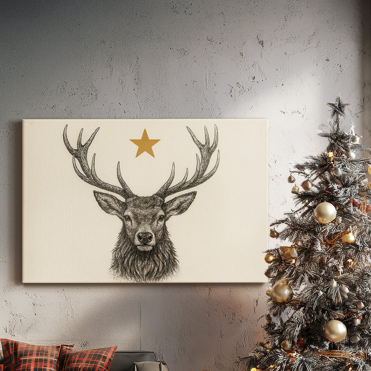 Hearth of Frostlit Carol - Canvas Art Print