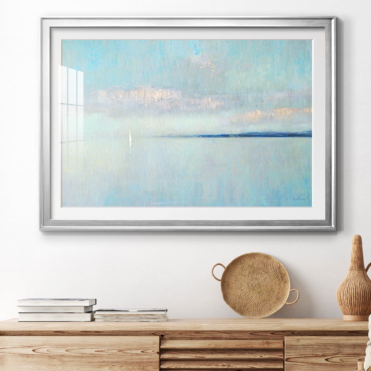Sunrise Haze - Modern Framed Art Print