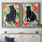 Panther's Paradise I - Premium Framed Canvas 2 Piece Set - Ready to Hang