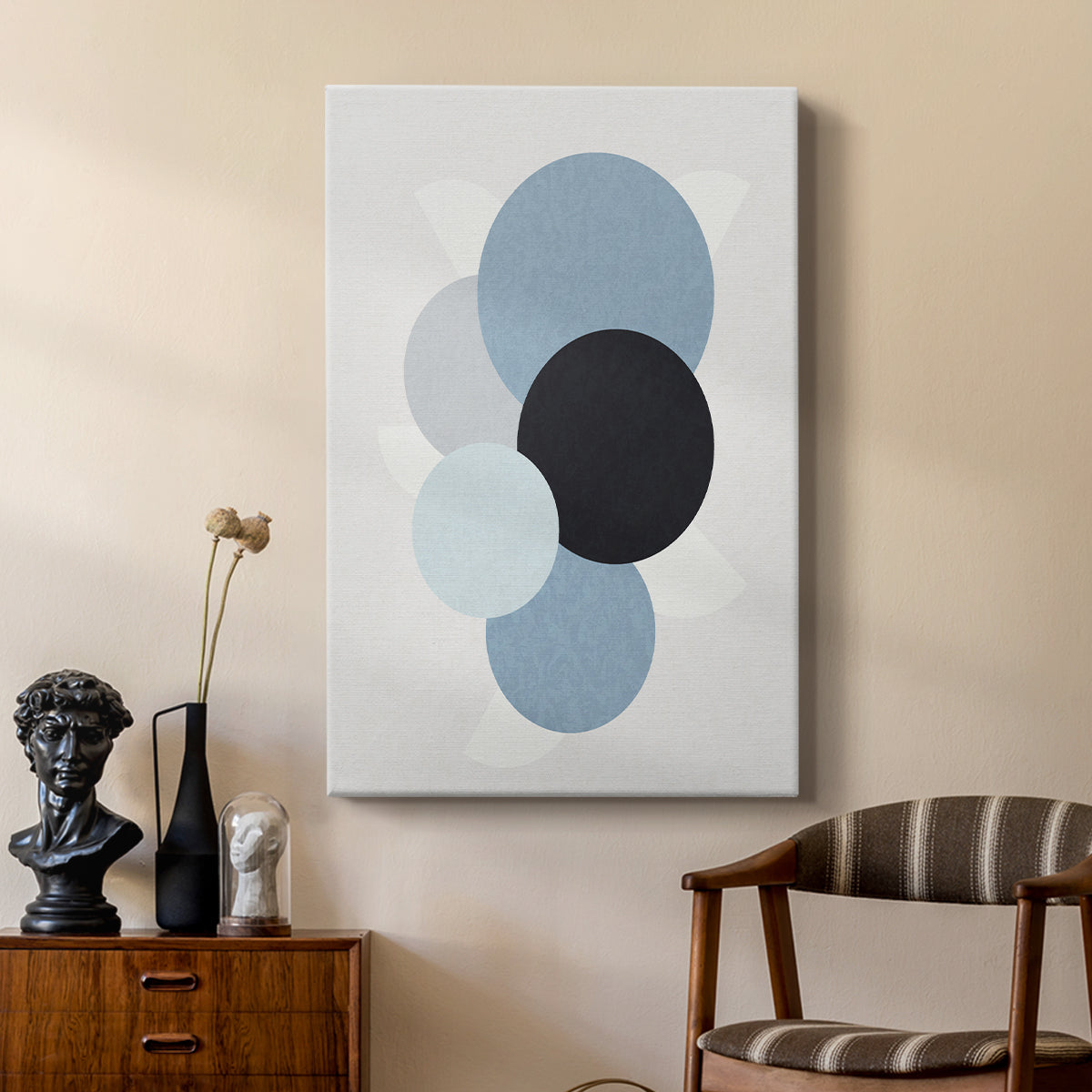 Shapely Blues II - Canvas Art Print