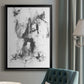 Graphite Abstract II - Modern Framed Canvas Print