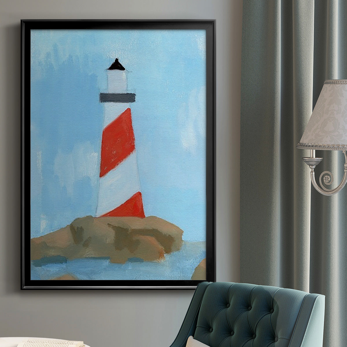 Lookout Point I - Modern Framed Canvas Print