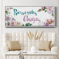 Bienvenidos Amigos - Floater Framed Canvas Print