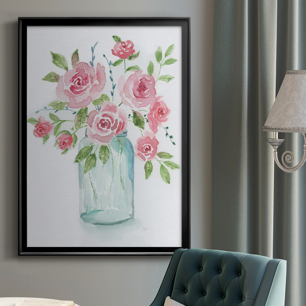 Adorable II - Modern Framed Canvas Print