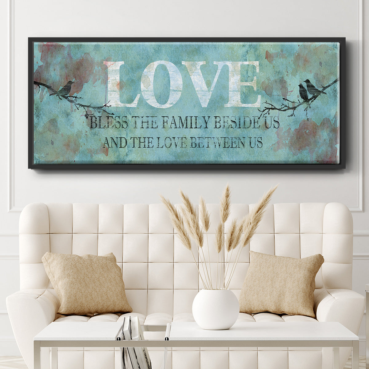 Love Between Us - Floater Framed Canvas Print