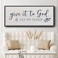 Give It To God - Floater Framed Canvas Print