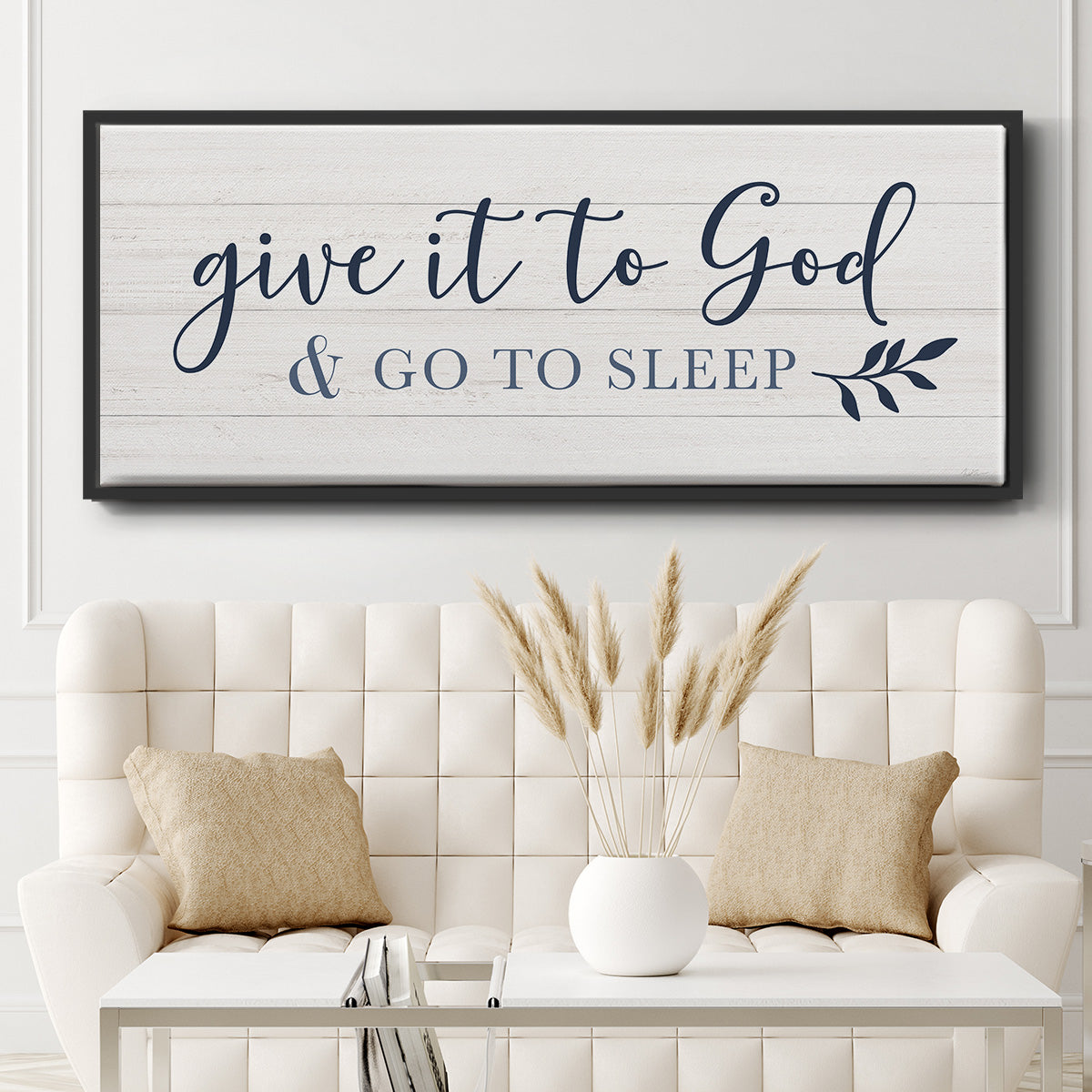 Give It To God - Floater Framed Canvas Print