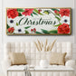 Christmas Flora Wreath Collection D - Floater Framed Canvas Print