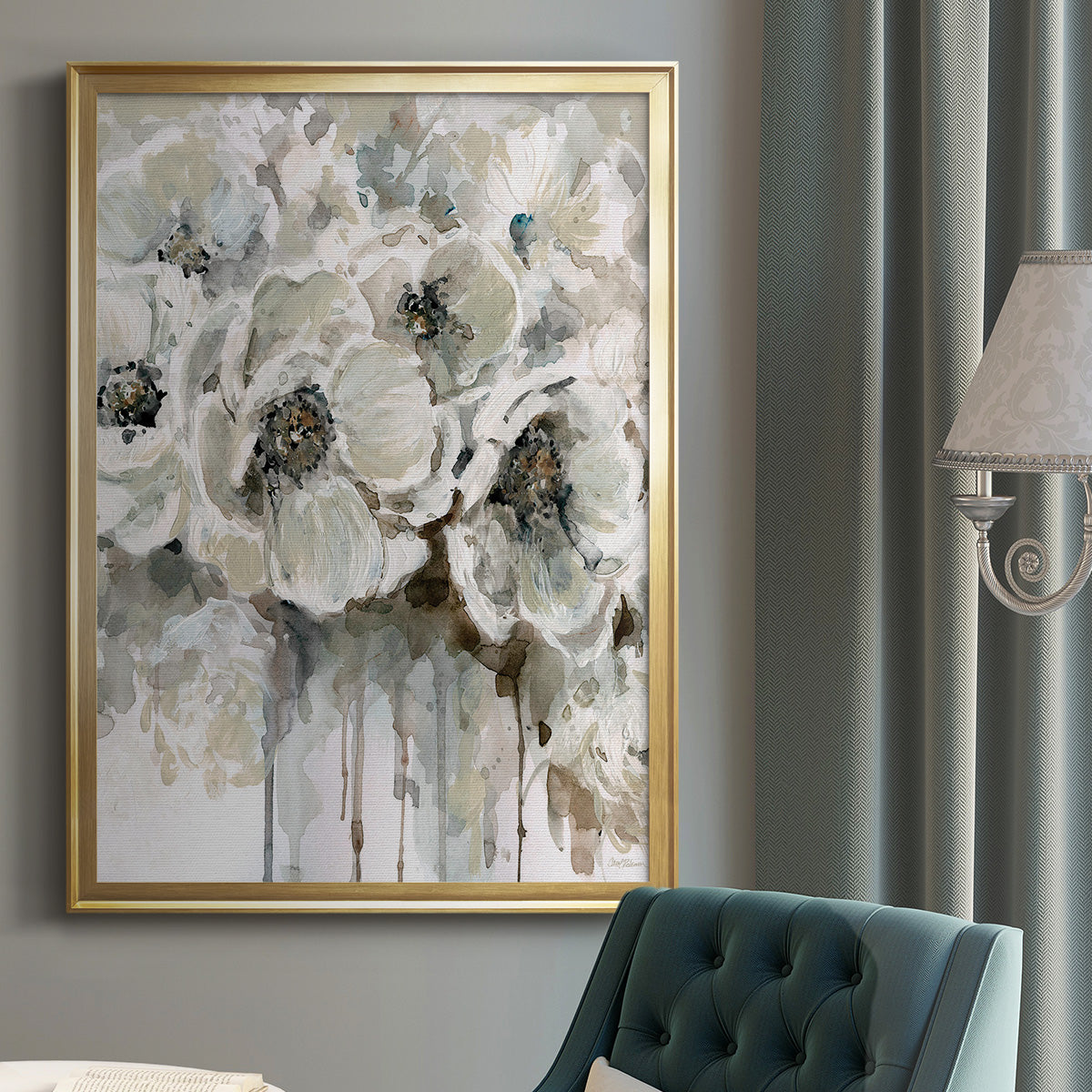 Soft Fragrance I - Modern Framed Canvas Print