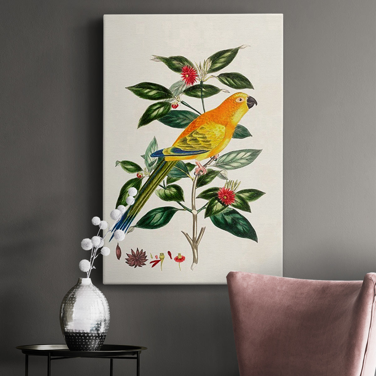 Bird in Habitat V Premium Gallery Wrapped Canvas - Ready to Hang