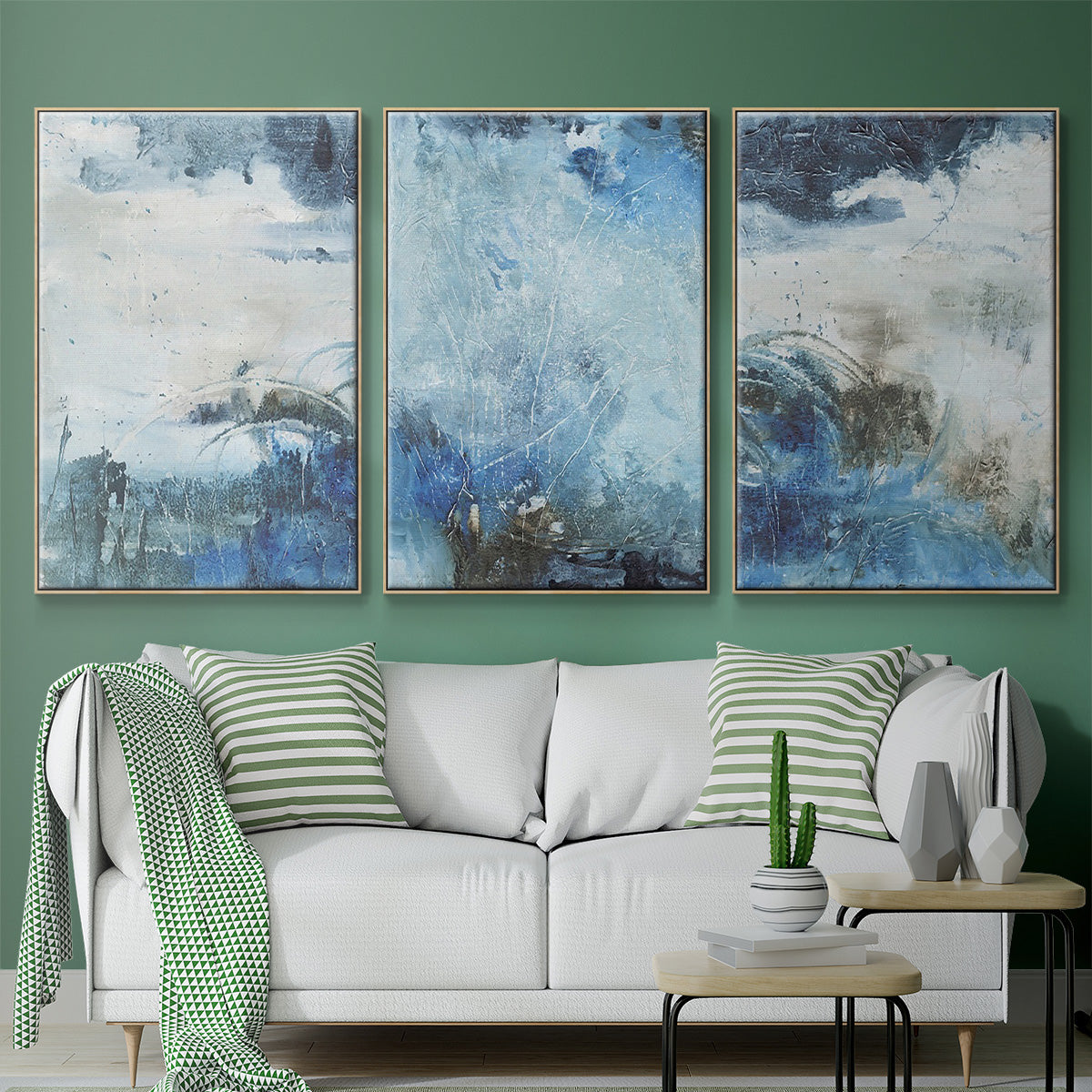 Coastal Seas I - Floater Framed Canvas Set