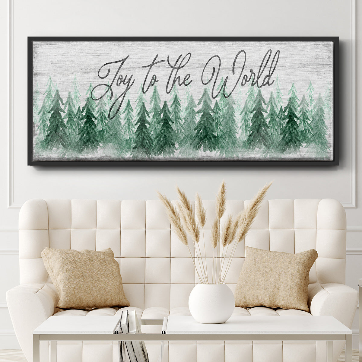 Joy to the World - Floater Framed Canvas Print