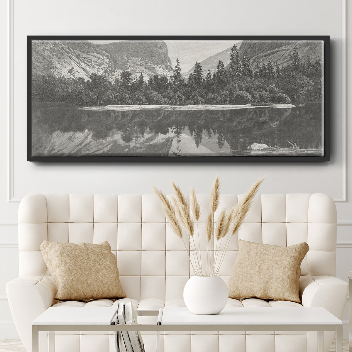 Mirror Lake, Yosemite Valley - Floater Framed Canvas Print