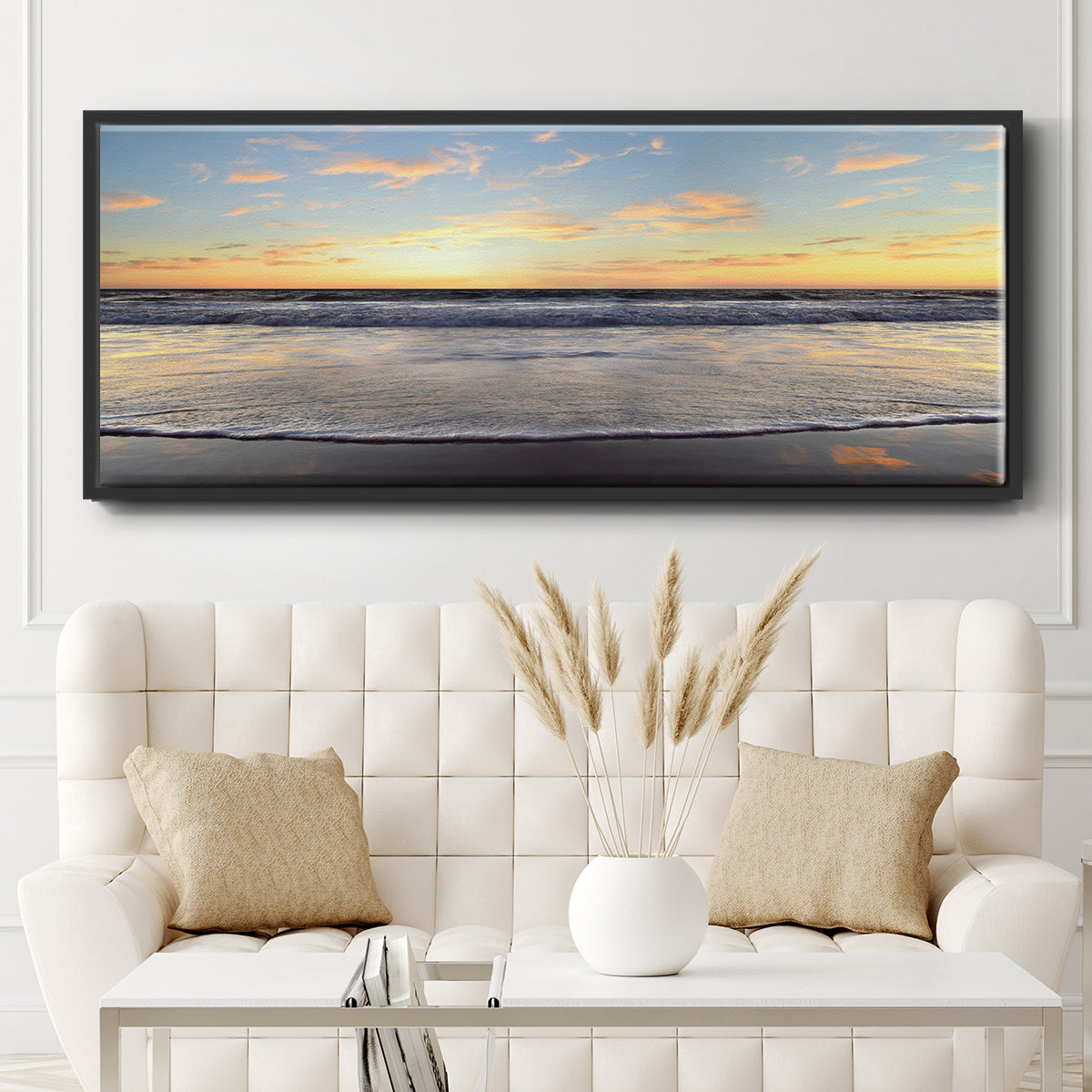 Evening on Venice Beach - Floater Framed Canvas Print