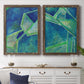 Geometric in Cool III - Premium Framed Canvas 2 Piece Set - Ready to Hang