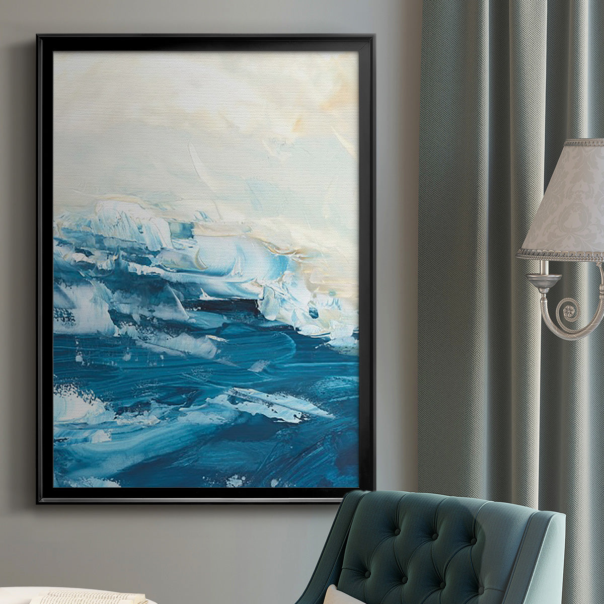 Wave after Wave I - Modern Framed Canvas Print