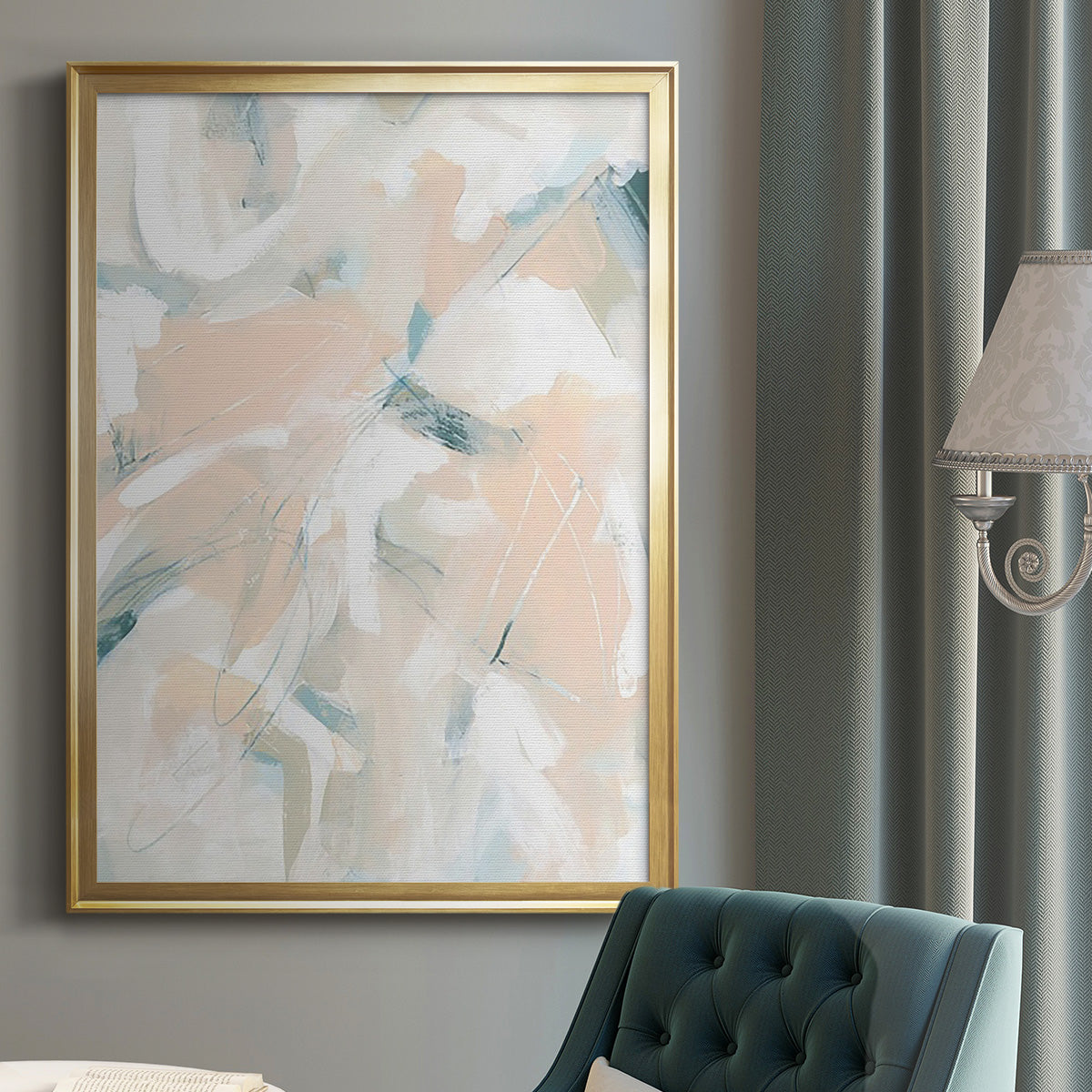 Sandstone Engraving I - Modern Framed Canvas Print