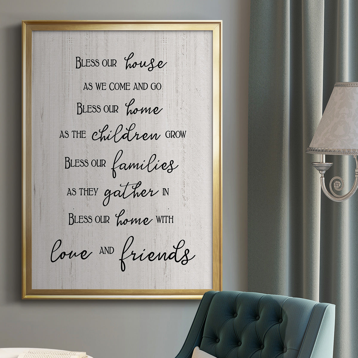 Love and Friends - Modern Framed Canvas Print