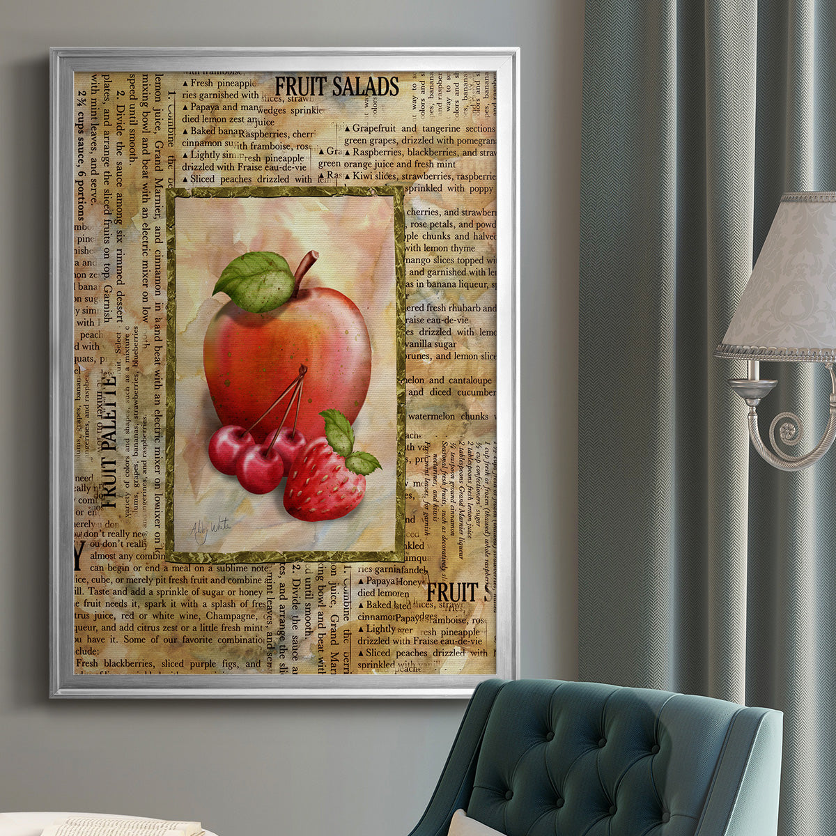 Mixed Fruit I - Modern Framed Canvas Print