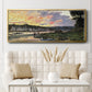 The Seine at Bougival in the Evening, 1870 - Floater Framed Canvas Print