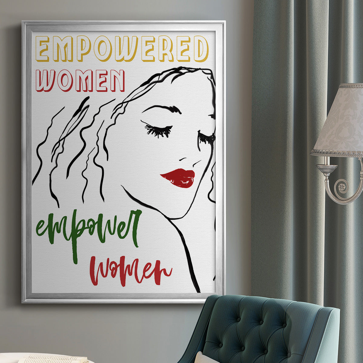Empowered Women - Modern Framed Canvas Print