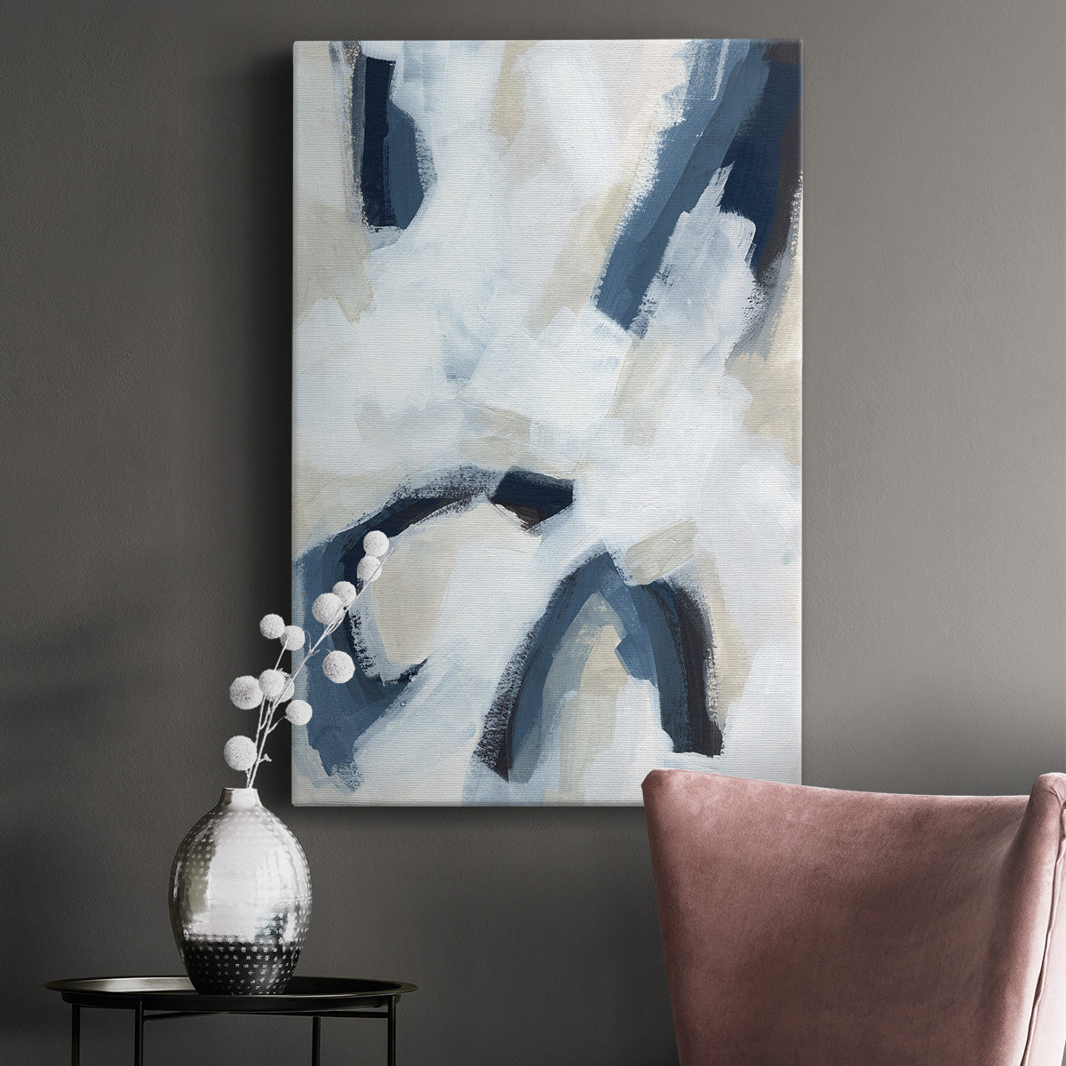 Indigo Imprint II Premium Gallery Wrapped Canvas - Ready to Hang