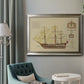 Antique Ship Plan VIII Premium Framed Canvas- Ready to Hang