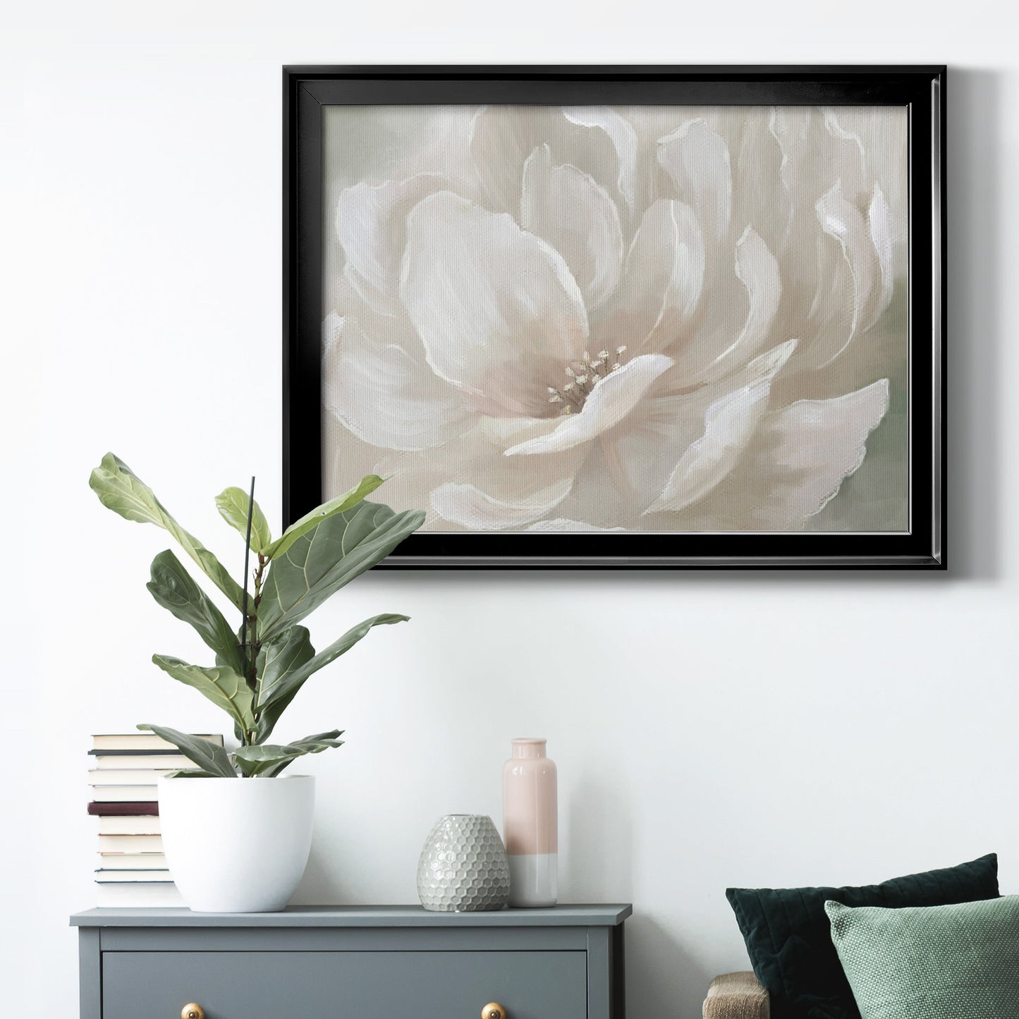Peach Perfect - Modern Framed Canvas Print
