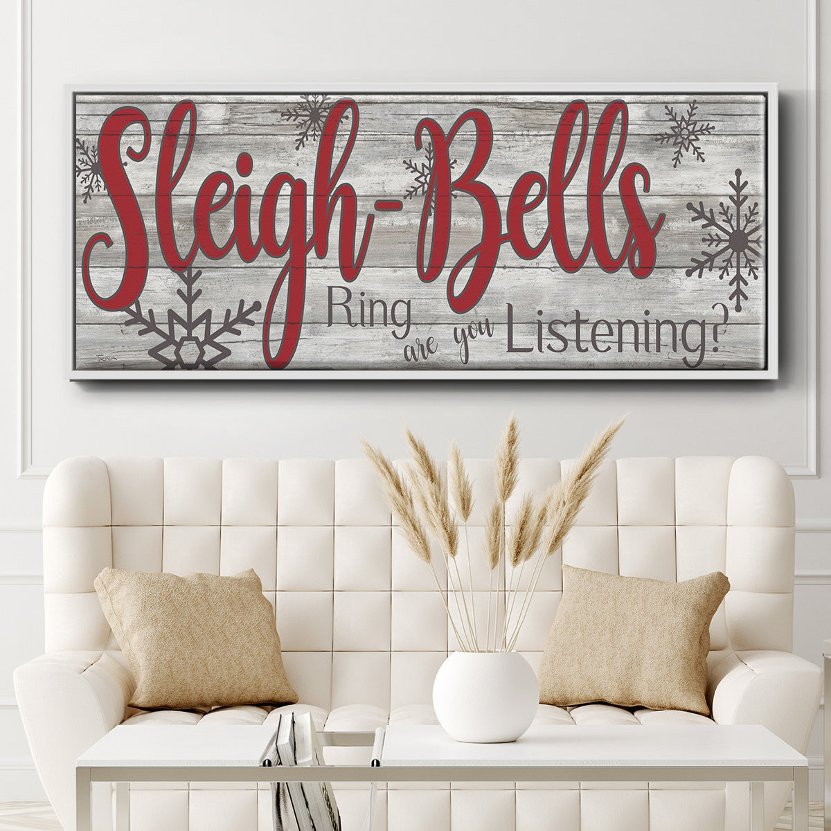 Sleigh Bells - Floater Framed Canvas Print