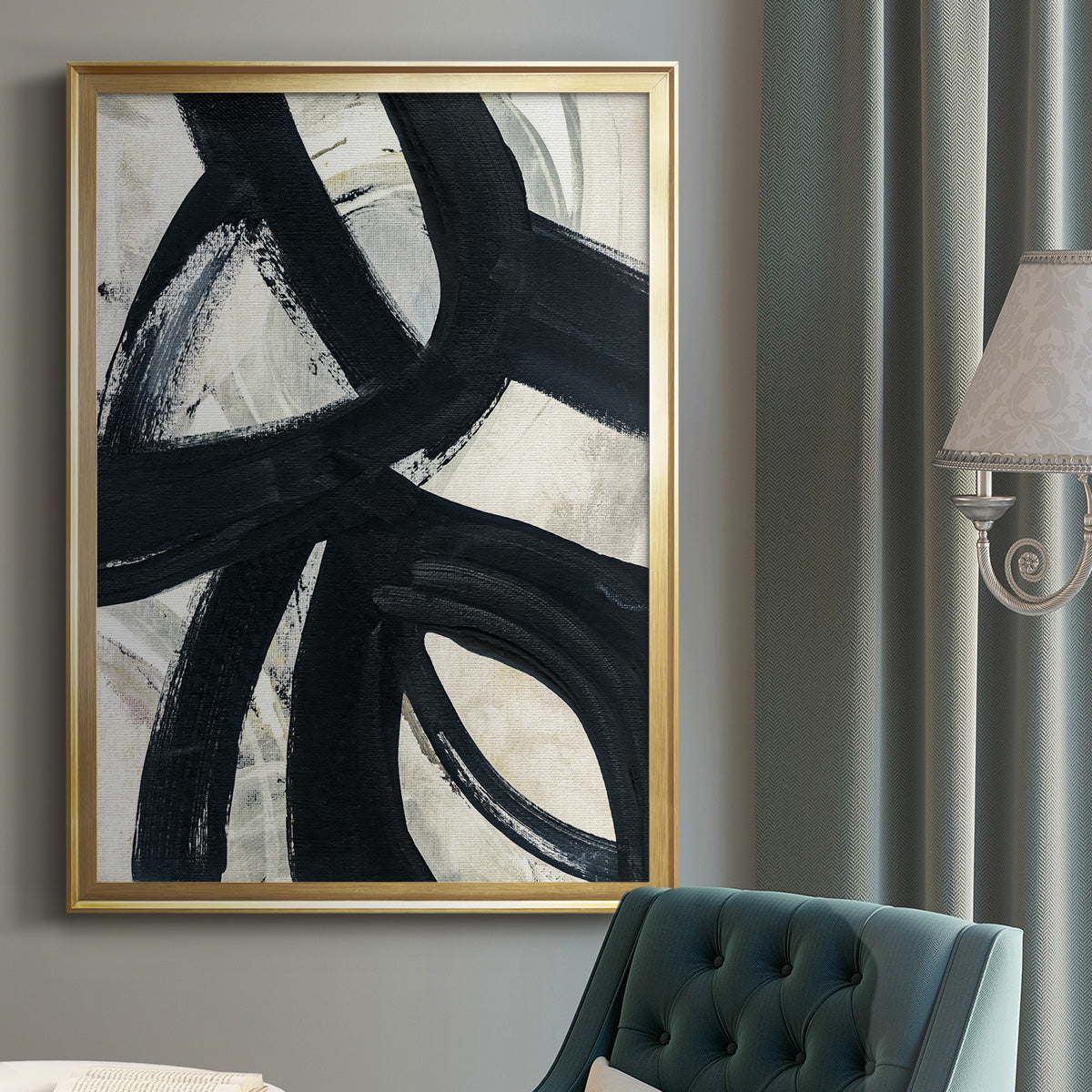 A Day in Brooklyn - Modern Framed Canvas Print