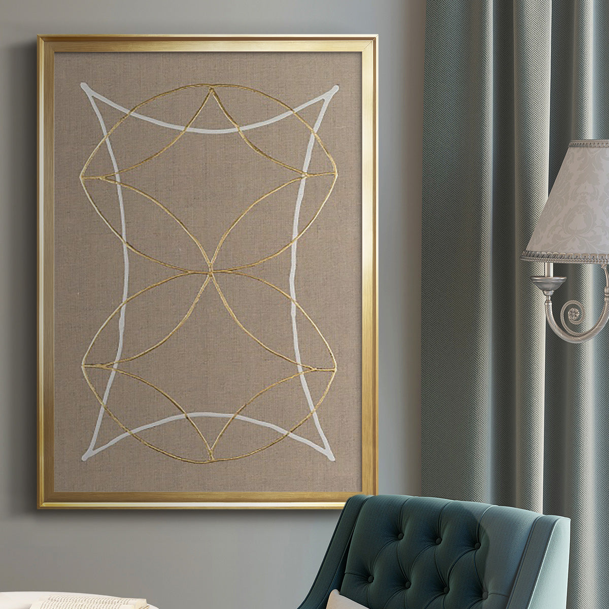 Hyperbola I - Modern Framed Canvas Print